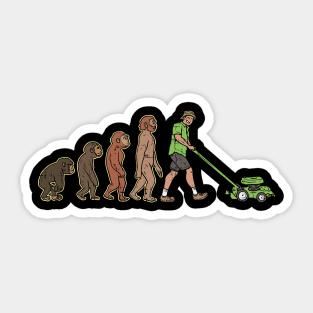 Funny Evolution of a gardener Sticker